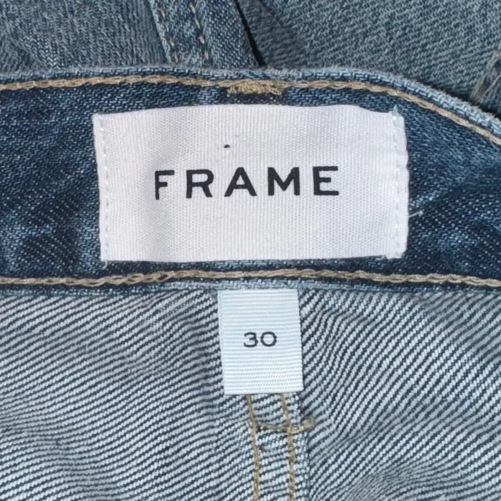 Frame Le Original Front Cuff Jeans Women's Size 30 Adrift Blue Straight Leg Crop